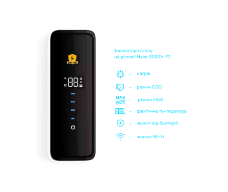 Електричний водонагрівач Haier Slim ES80V-F7 Wi-Fi